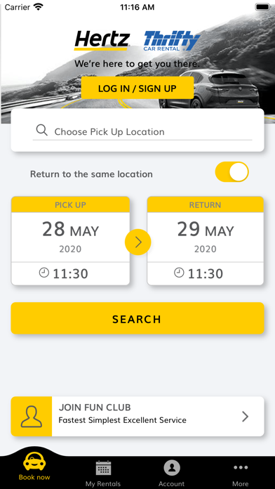 Hertz Thailand Screenshot