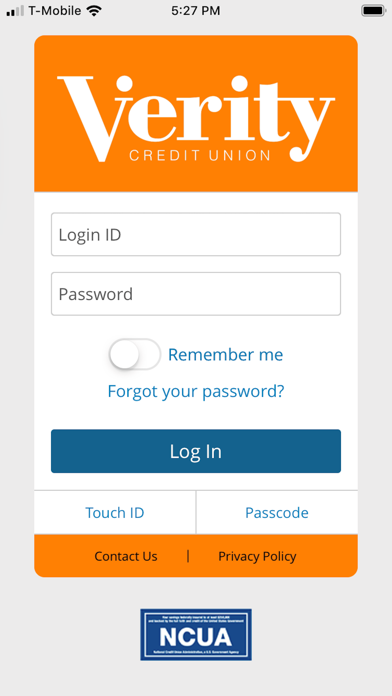 Verity Credit Union Mobile Screenshot