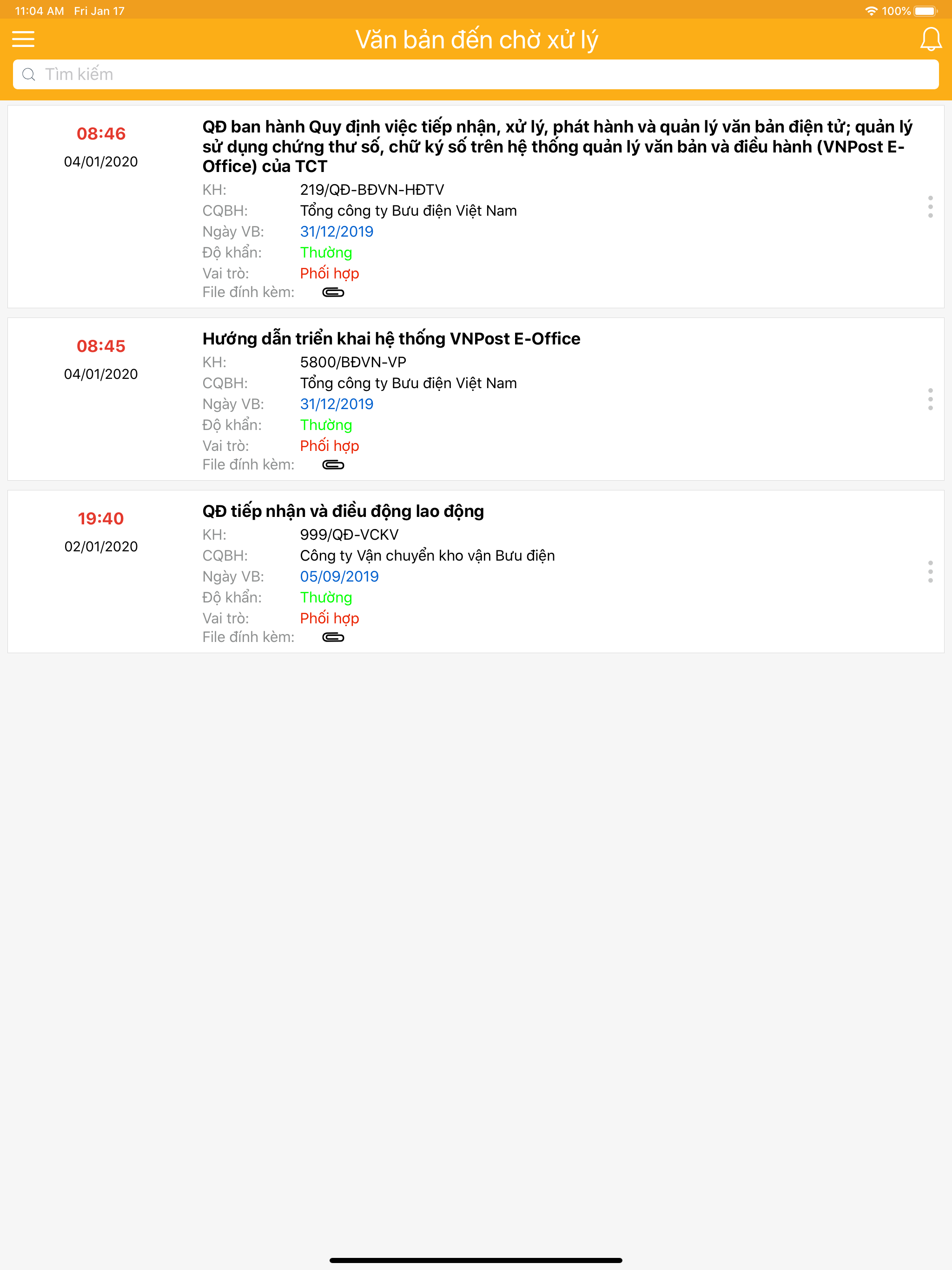 BĐVN eOffice screenshot 8