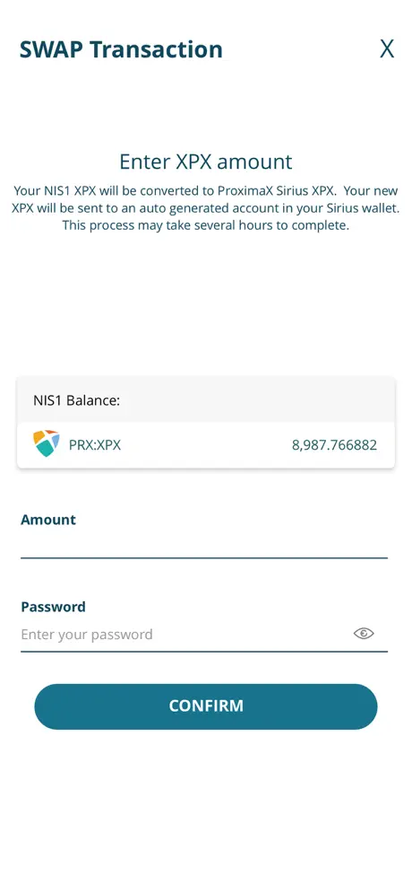 ProximaX Sirius Wallet