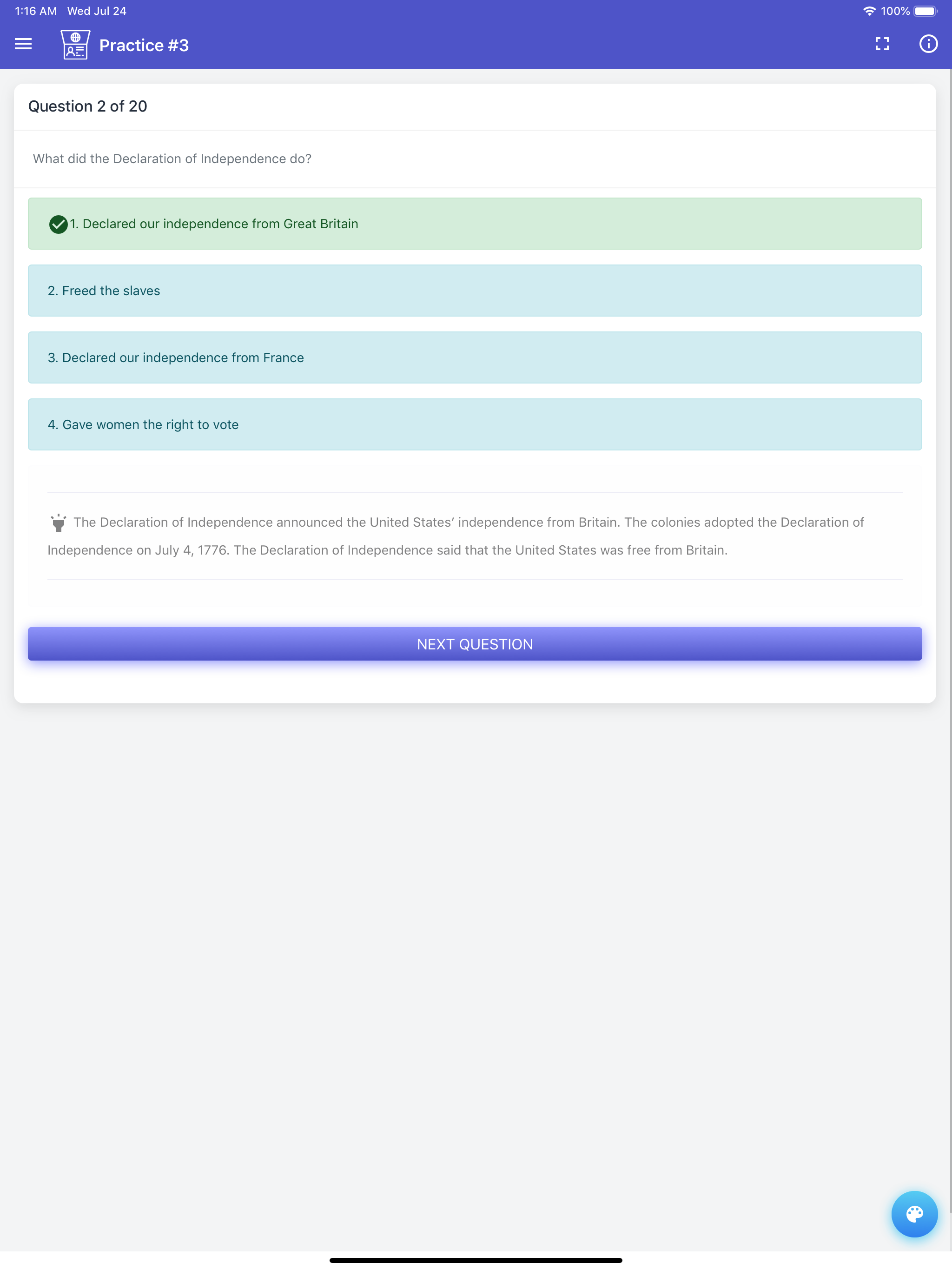 U.S. Citizenship Test Prep screenshot 12