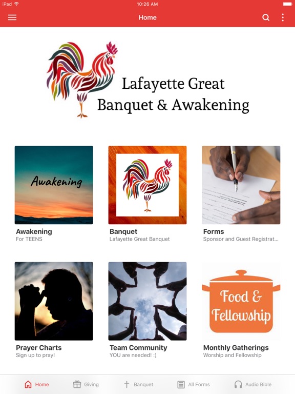 Lafayette Great Banquet iPad screenshot 1 - Lifestyle app