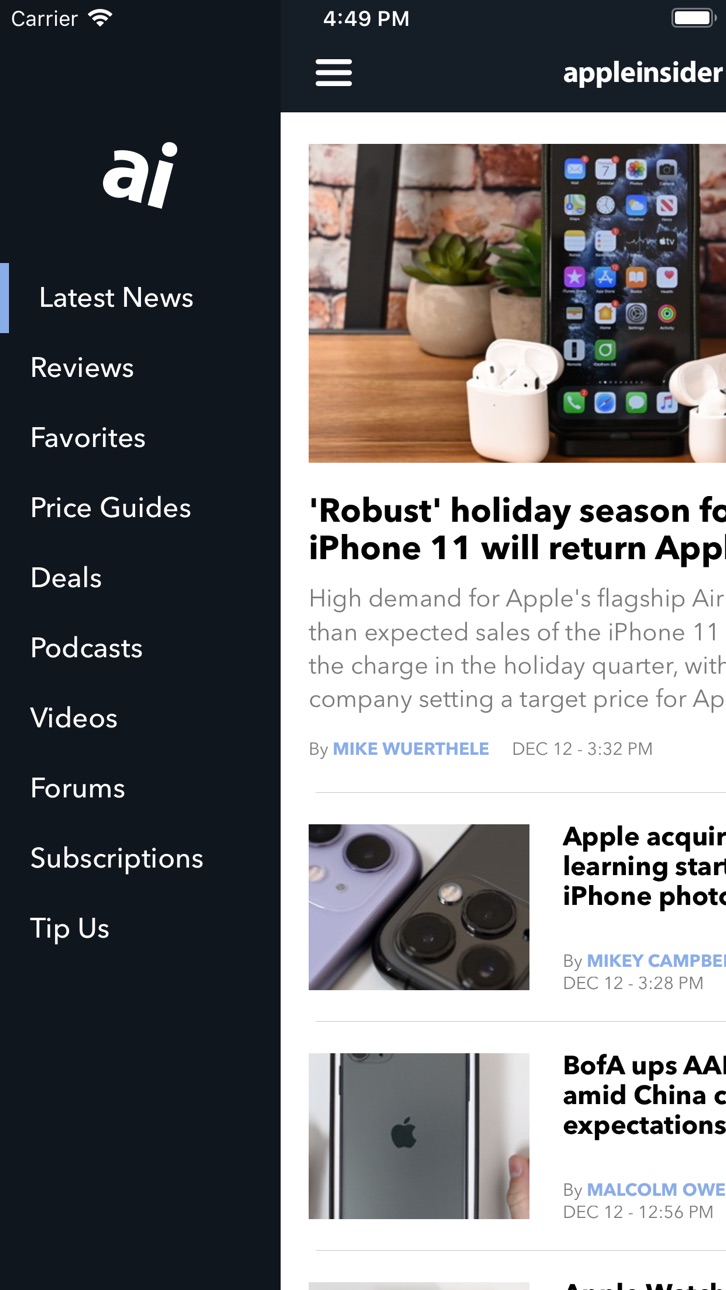 iPhone screenshot