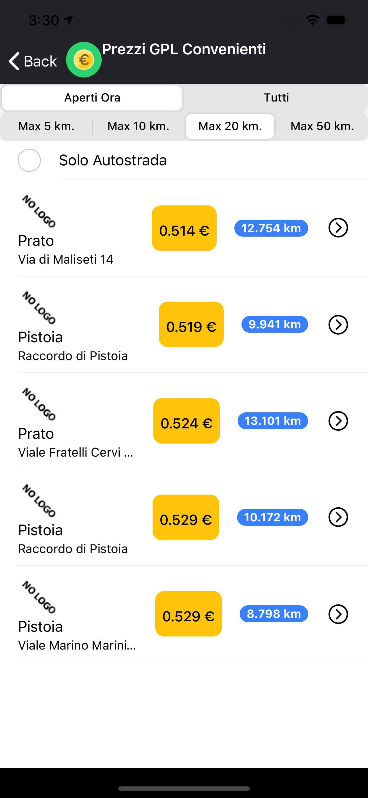 Cerca Distributori Carburante screenshot 5