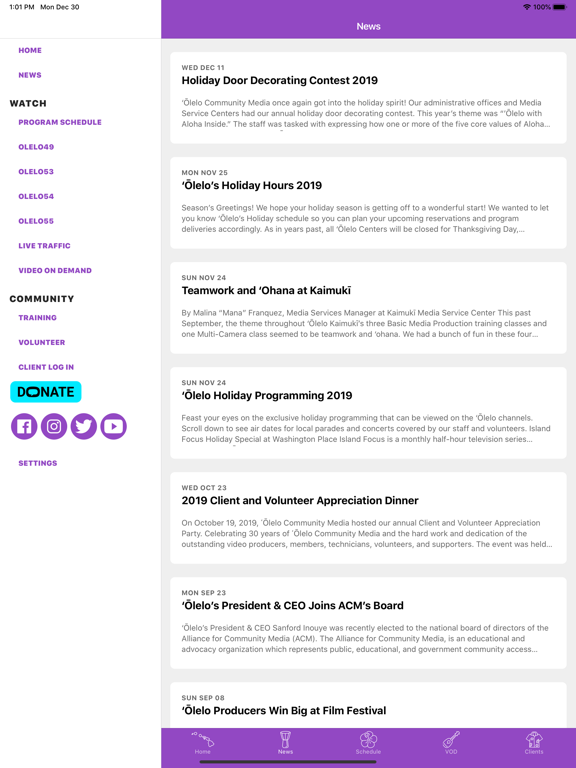 ‘Ōlelo iPad screenshot 6 - News app