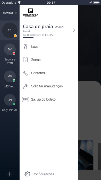Company Alarmes Screenshot