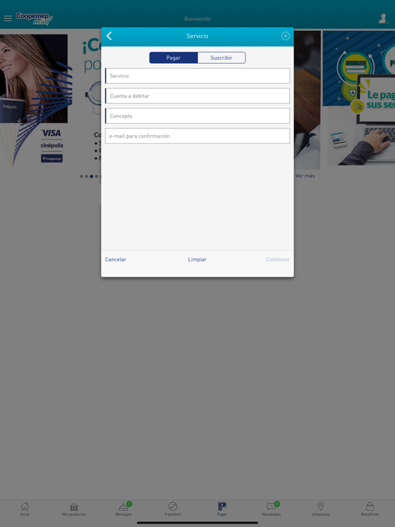 Coopemep Móvil iPad screenshot 4 - Finance app