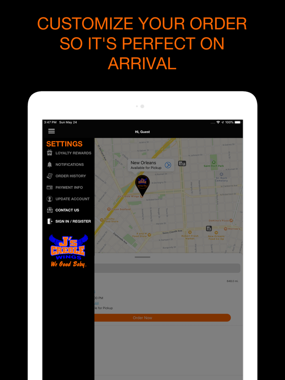 Screenshot #1 for J's Creole Wings