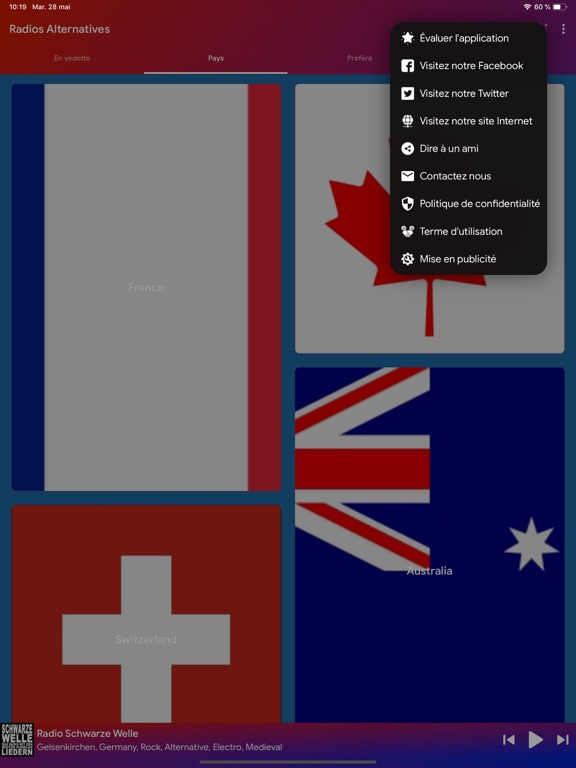 Screenshot #6 pour Stations de Radio Alternatives