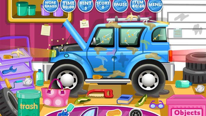Clean up car wash game
