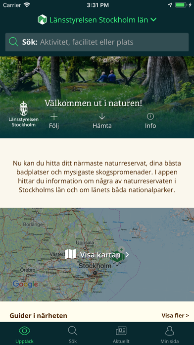 Stockholms läns Naturkarta Screenshot