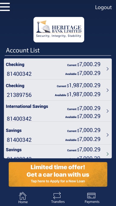Heritage Bank Ltd Screenshot