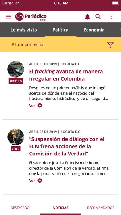 Periodico UNAL screenshot 2