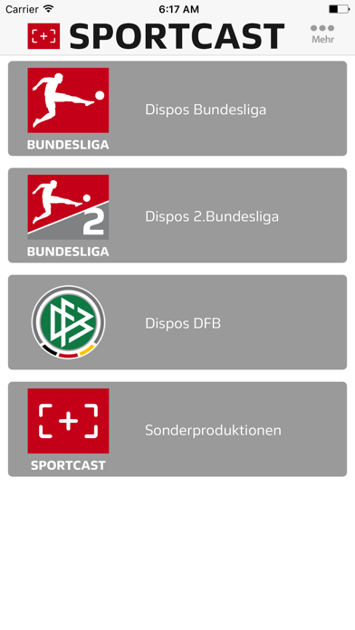 Sportcast - Dispo-App Screenshot