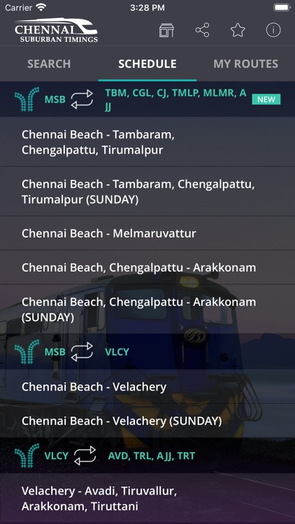 Chennai Suburban Train Timings