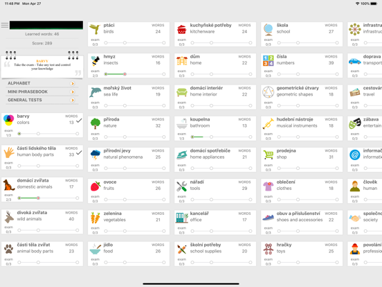 Learn Czech words with ST iPad screenshot 1 - Education app