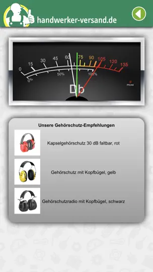 Screenshot von Werkzeugkiste auf dem iPhone 6