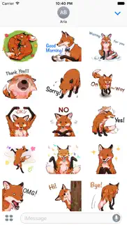 How to cancel & delete red fox foxmoji stickers 1