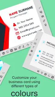 business cards creator + maker iphone screenshot 3
