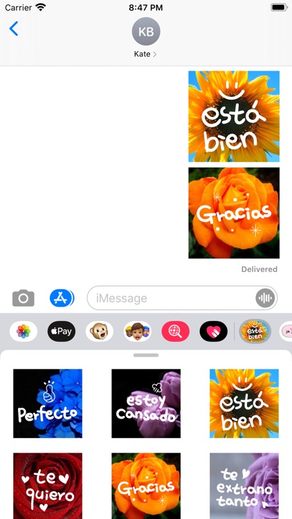 Bonita carta con flor