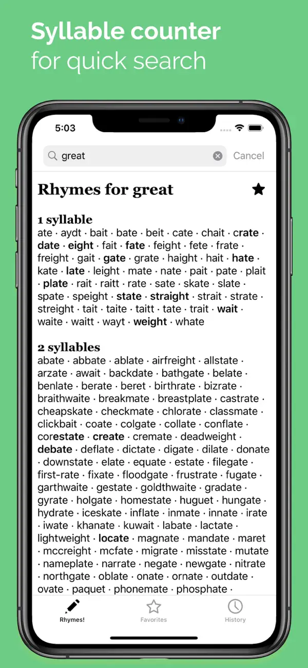 #2. Rhymes! (iOS) โดย: Alexey Tataurov