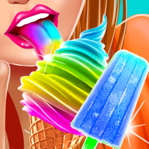 Rainbow Ice cream Popsicle