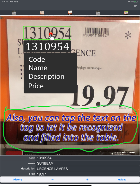 Supermarket Prices Record iPad screenshot