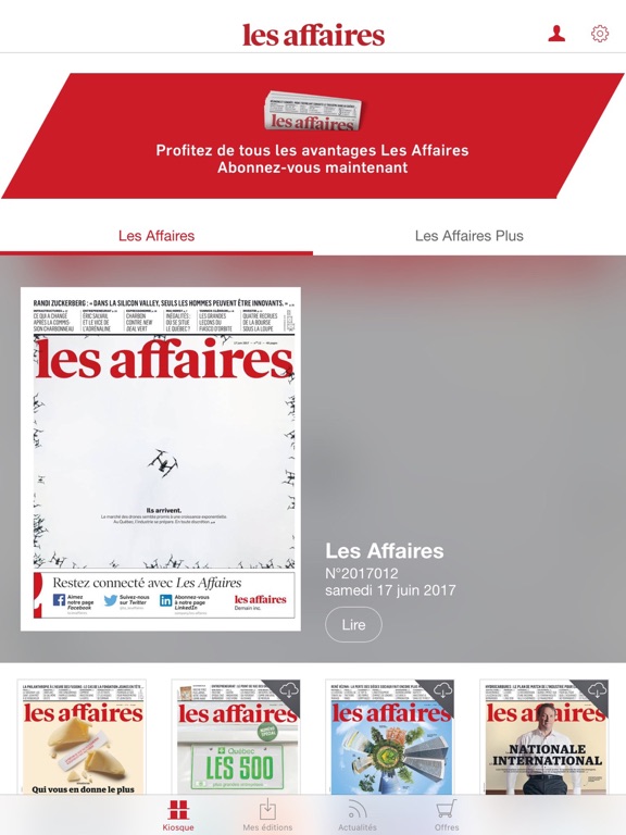 Les Affaires iPad screenshot 1 - Business app