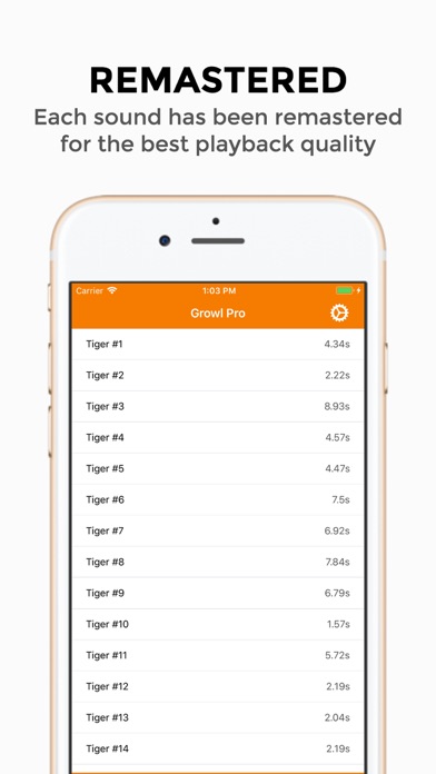 Growl Pro - Tiger Sounds screenshot1