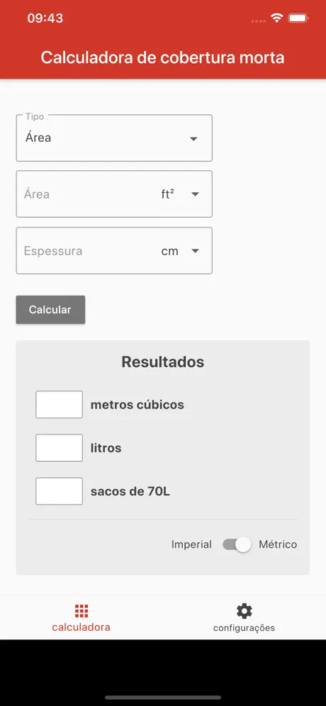 Calculadora de cobertura morta