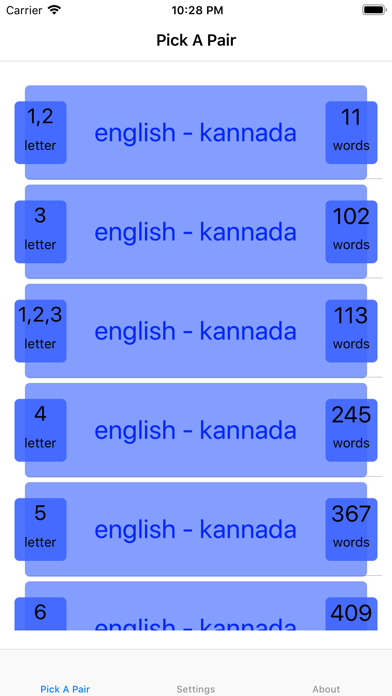 PickAPair Kannada - English Screenshot