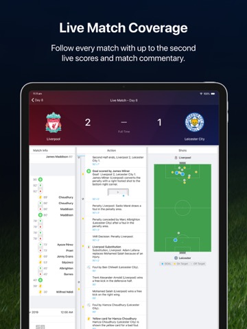 EPL Live for iPad: Footballのおすすめ画像1