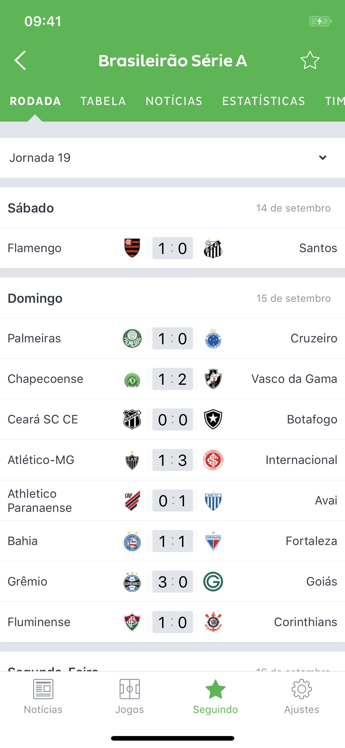 Screenshot do app Onefootball - Notícias Futebol