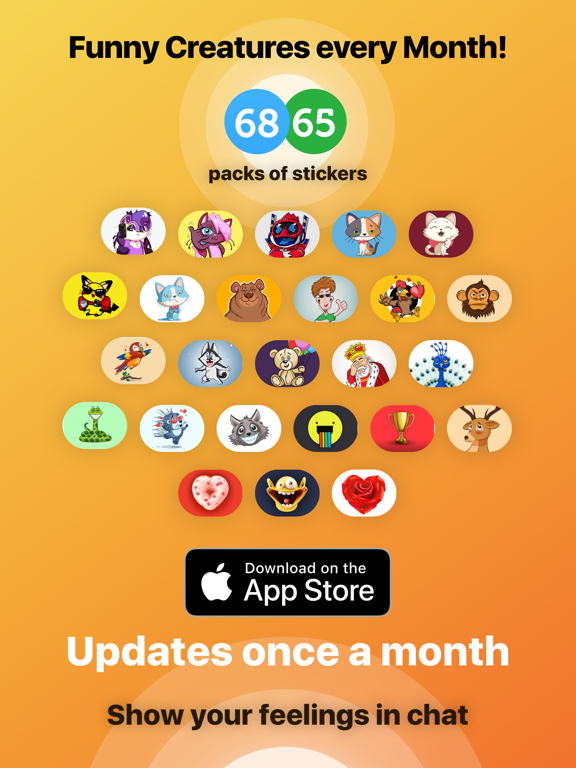 Sticker Bar: Send Еmotions! iPad screenshot 6 - Entertainment app