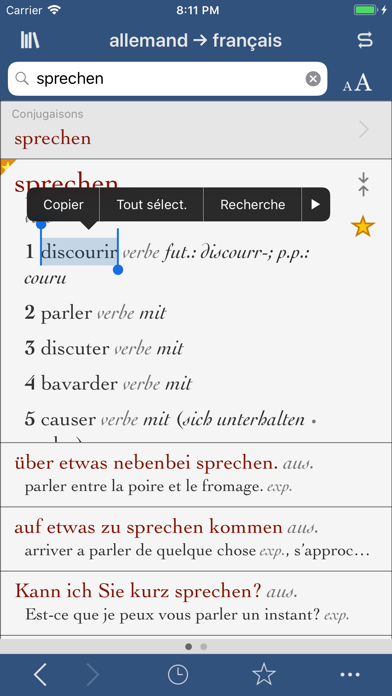 Screenshot #1 pour Ultralingua français-allemand