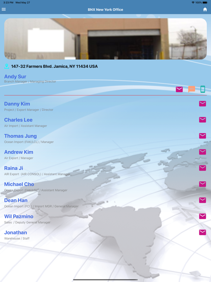 BNX SHIPPING CONTACT