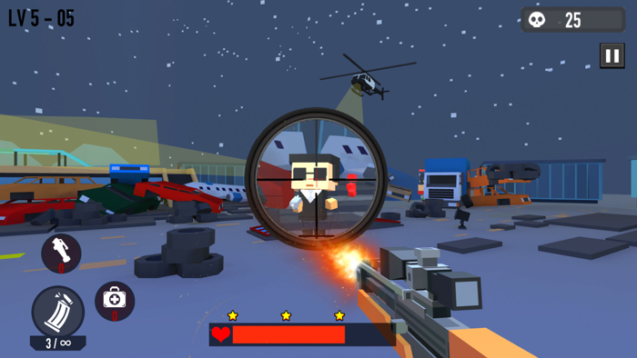 Block Shooting Hero - Gun Game