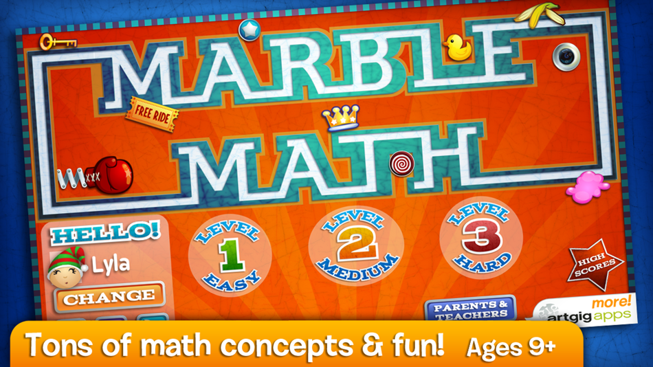 #1. Marble Math (iOS) 由: Artgig Studio