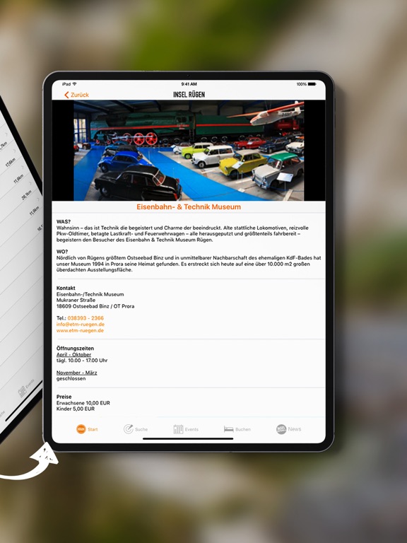 Rügen-App iPad screenshot