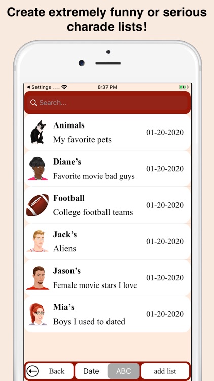 Create your own charades