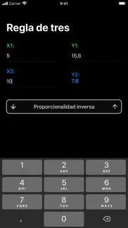 regla de tres - calculadora iphone capturas de pantalla 2