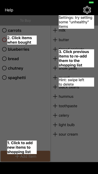 Healthy Shopping List screenshot 2
