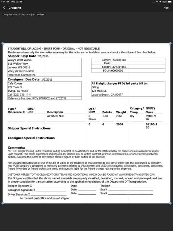 Hogan Driver App iPad screenshot 4 - Business app