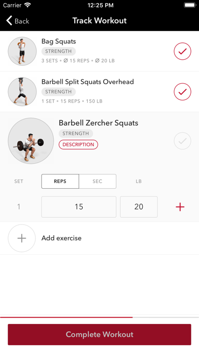Axiom Fitness. Screenshot