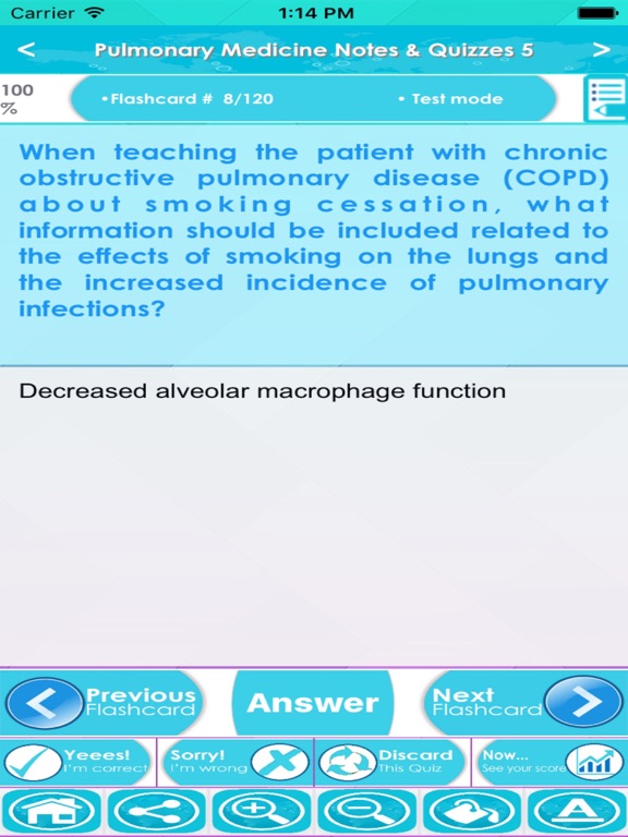 Screenshot #5 pour Pulmonary Medicine Exam Review