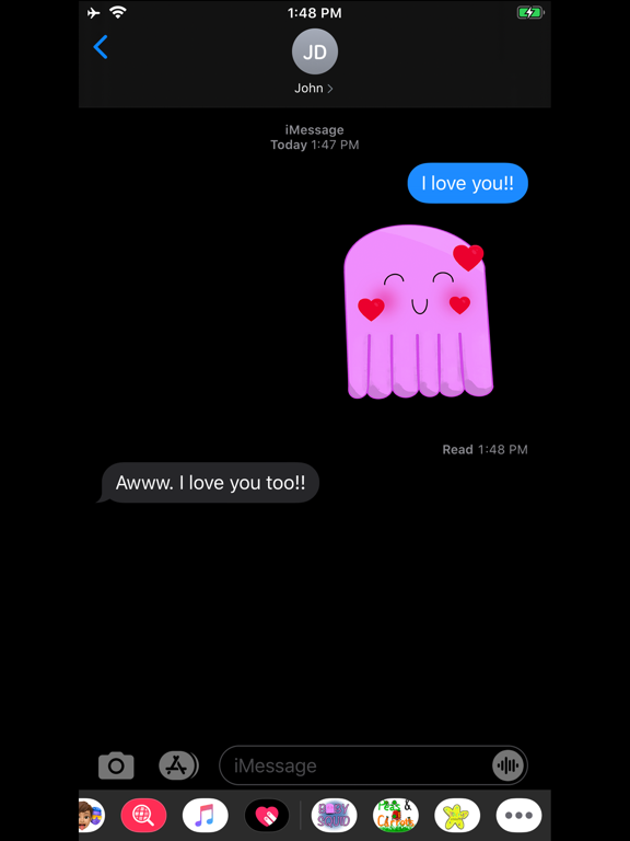 Screenshot #4 pour Baby Squid Sticker Pack