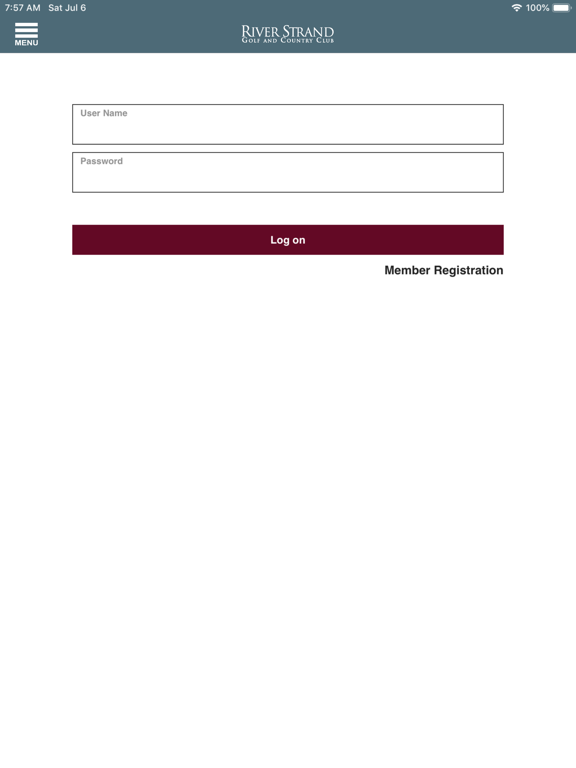 River Strand Golf & CC iPad screenshot 1 - Lifestyle app