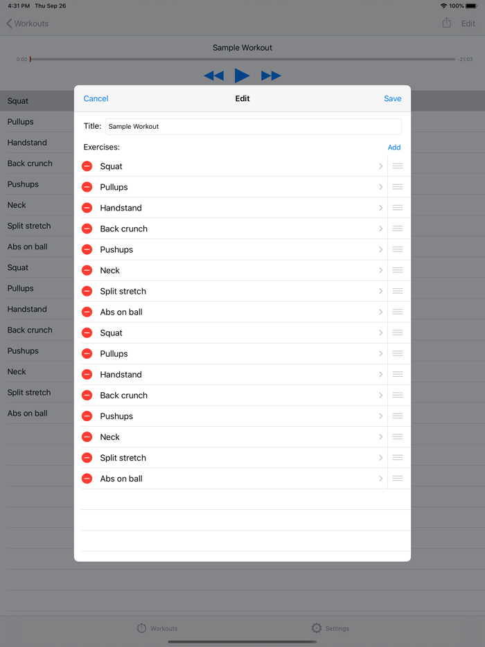 Custom Workout Timer