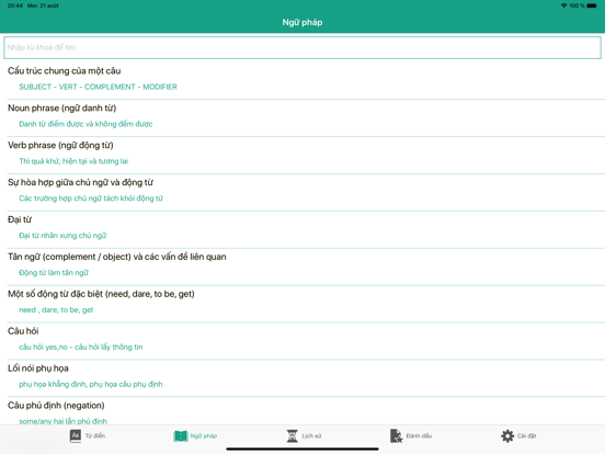 Từ điển Anh Việt (TygonDict) iPad screenshot