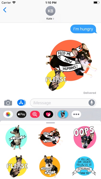 Corgi Axel Sticker Pack